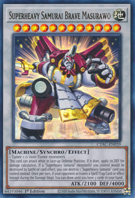 Superheavy Samurai Brave Masurawo [CYAC-EN039] Ultra Rare | Good Games Morley