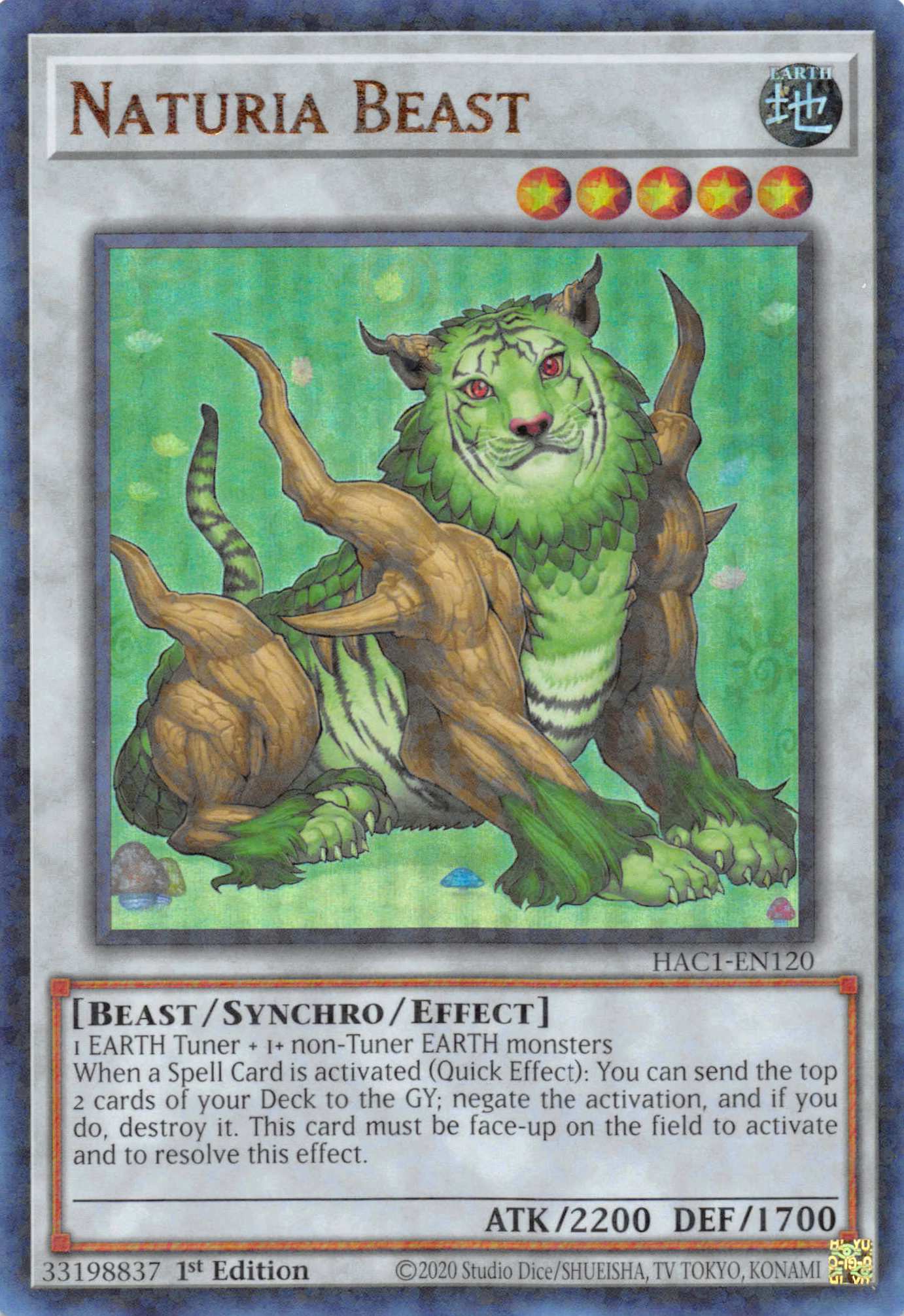 Naturia Beast (Duel Terminal) [HAC1-EN120] Parallel Rare | Good Games Morley