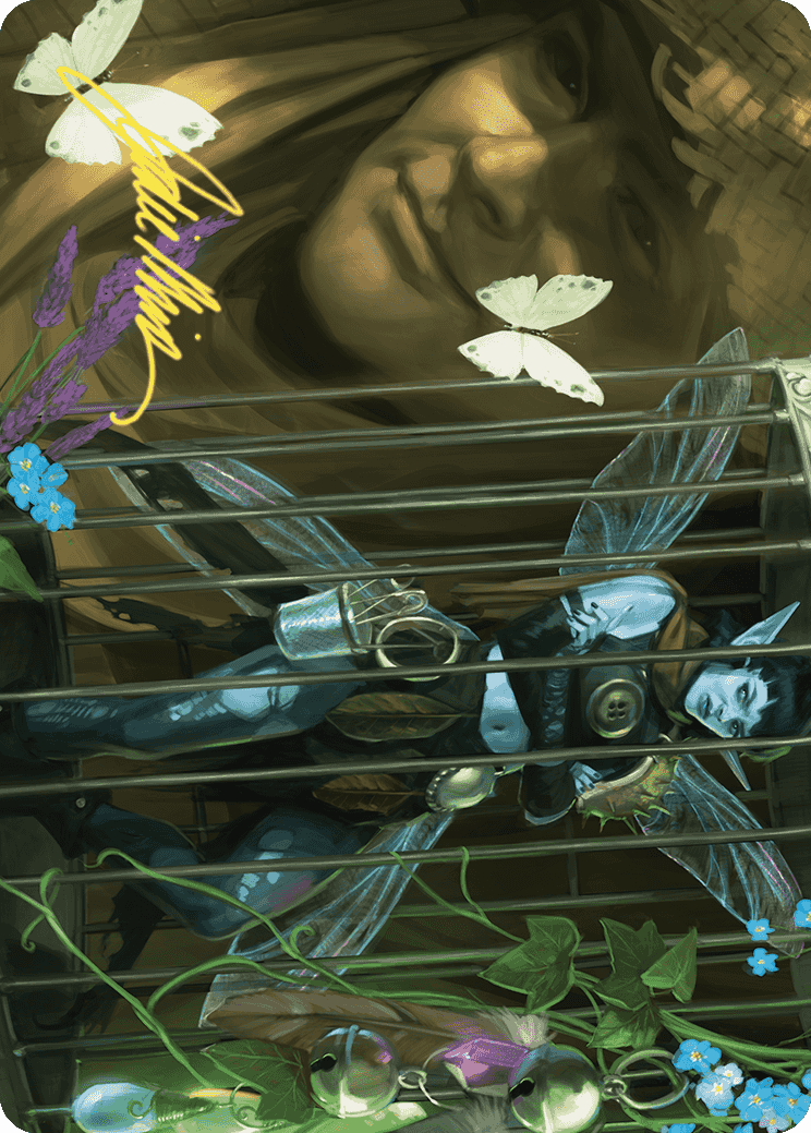 Cooped Up Art Card (Gold-Stamped Signature) [Wilds of Eldraine Art Series] | Good Games Morley