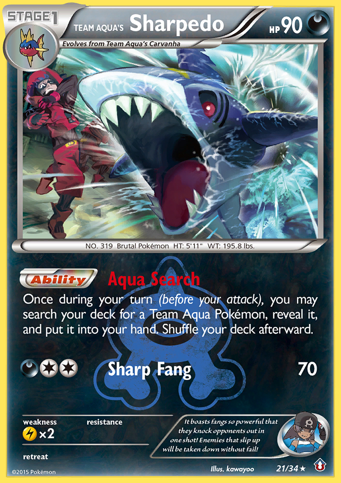 Team Aqua's Sharpedo (21/34) [XY: Double Crisis] | Good Games Morley