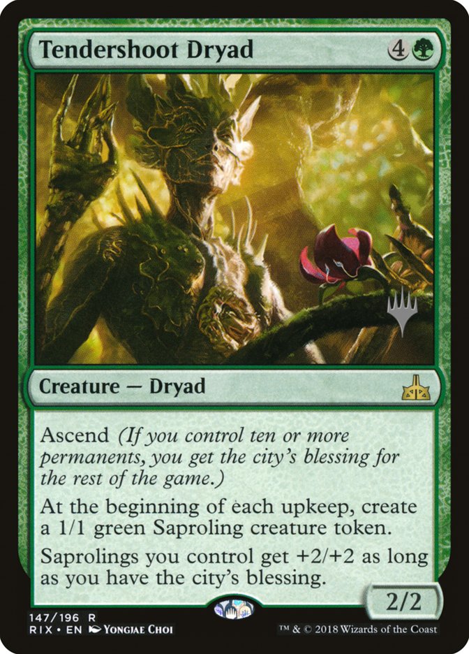 Tendershoot Dryad (Promo Pack) [Rivals of Ixalan Promos] | Good Games Morley