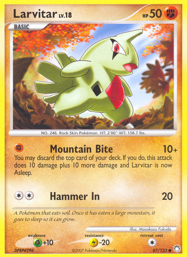 Larvitar (87/123) [Diamond & Pearl: Mysterious Treasures] | Good Games Morley
