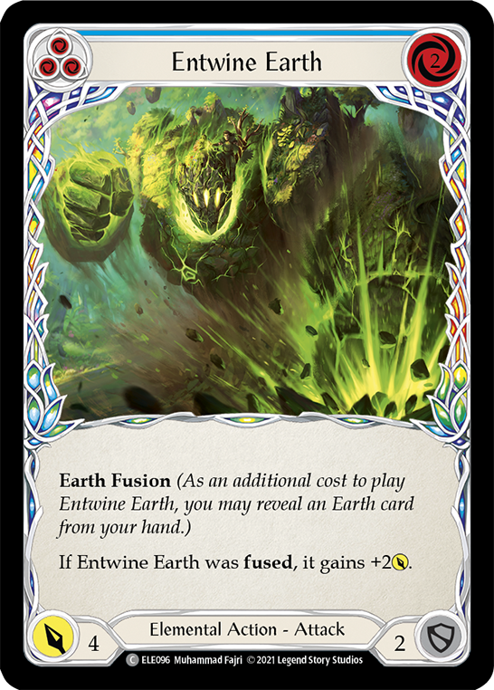 Entwine Earth (Blue) [ELE096] (Tales of Aria)  1st Edition Rainbow Foil | Good Games Morley
