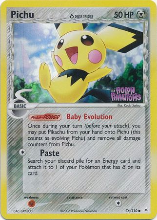 Pichu (76/110) (Delta Species) (Stamped) [EX: Holon Phantoms] | Good Games Morley