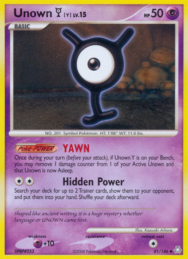Unown Y (81/146) [Diamond & Pearl: Legends Awakened] | Good Games Morley