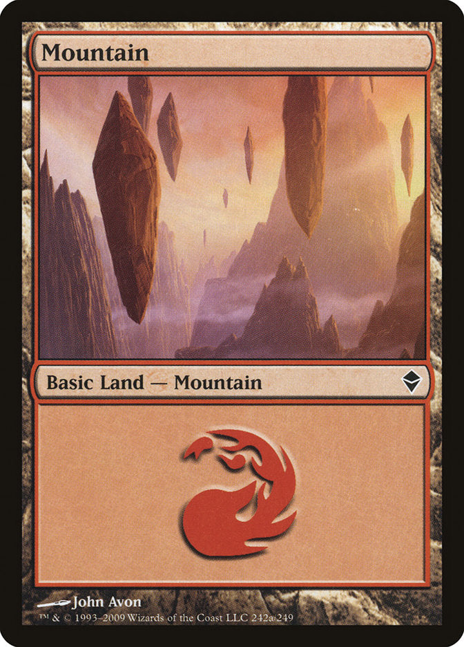 Mountain (242a) [Zendikar] | Good Games Morley