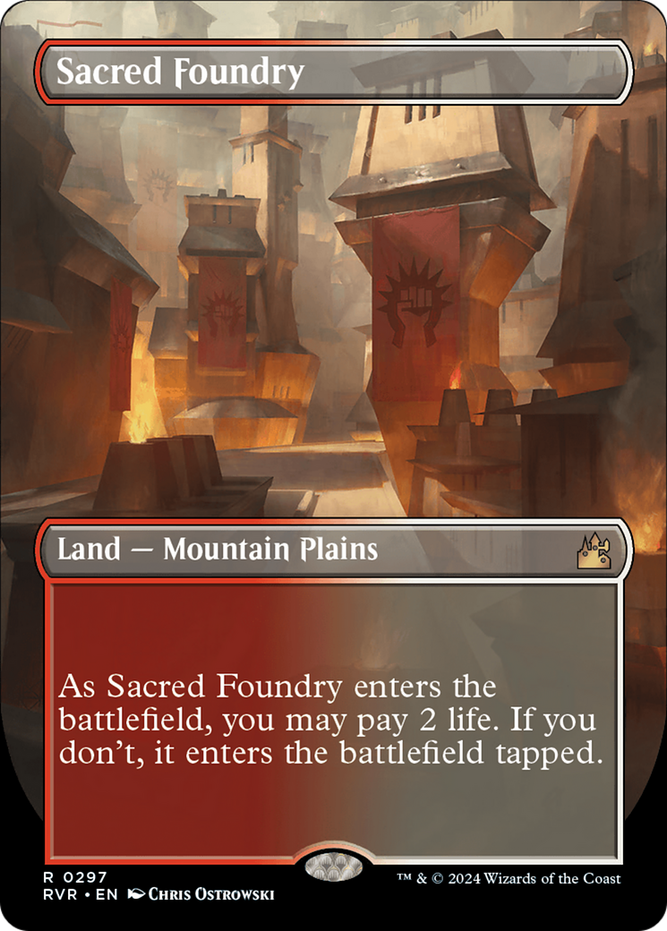 Sacred Foundry (Borderless) [Ravnica Remastered] | Good Games Morley