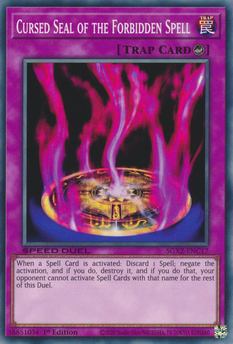 Cursed Seal of the Forbidden Spell [SGX2-ENC17] Common | Good Games Morley