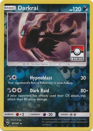 Darkrai (87/147) (League Promo) [Sun & Moon: Burning Shadows] | Good Games Morley
