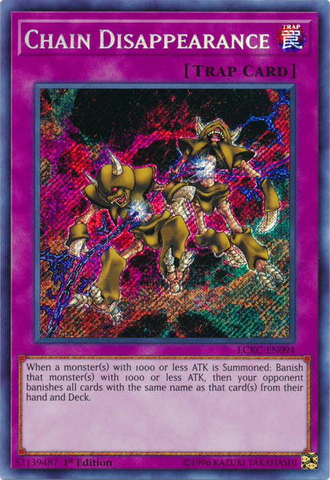 Chain Disappearance [LCKC-EN094] Secret Rare | Good Games Morley