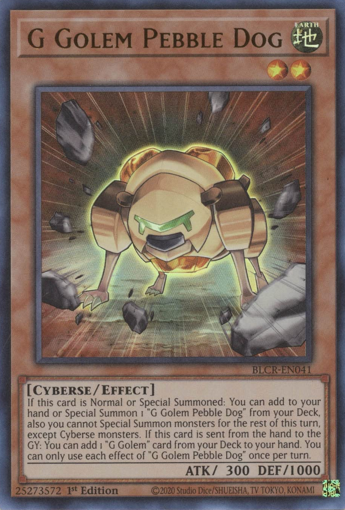 G Golem Pebble Dog [BLCR-EN041] Ultra Rare | Good Games Morley