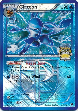 Glaceon (23/116) (City Championship Promo) [Black & White: Plasma Freeze] | Good Games Morley