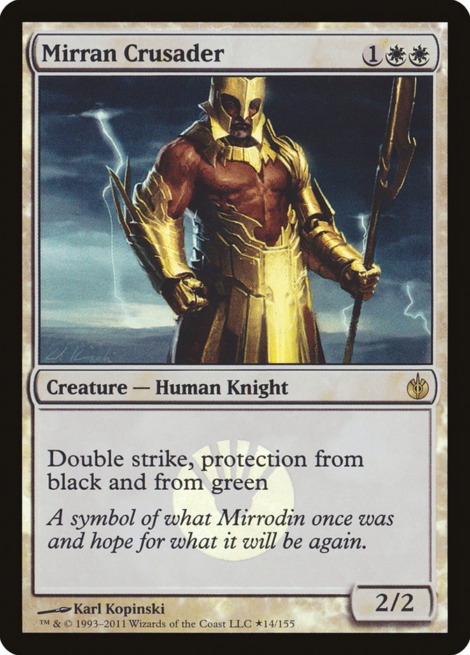 Mirran Crusader (Buy-A-Box) [Mirrodin Besieged Promos] | Good Games Morley