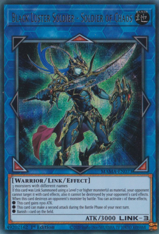 Black Luster Soldier - Soldier of Chaos [MAMA-EN073] Ultra Pharaoh's Rare | Good Games Morley