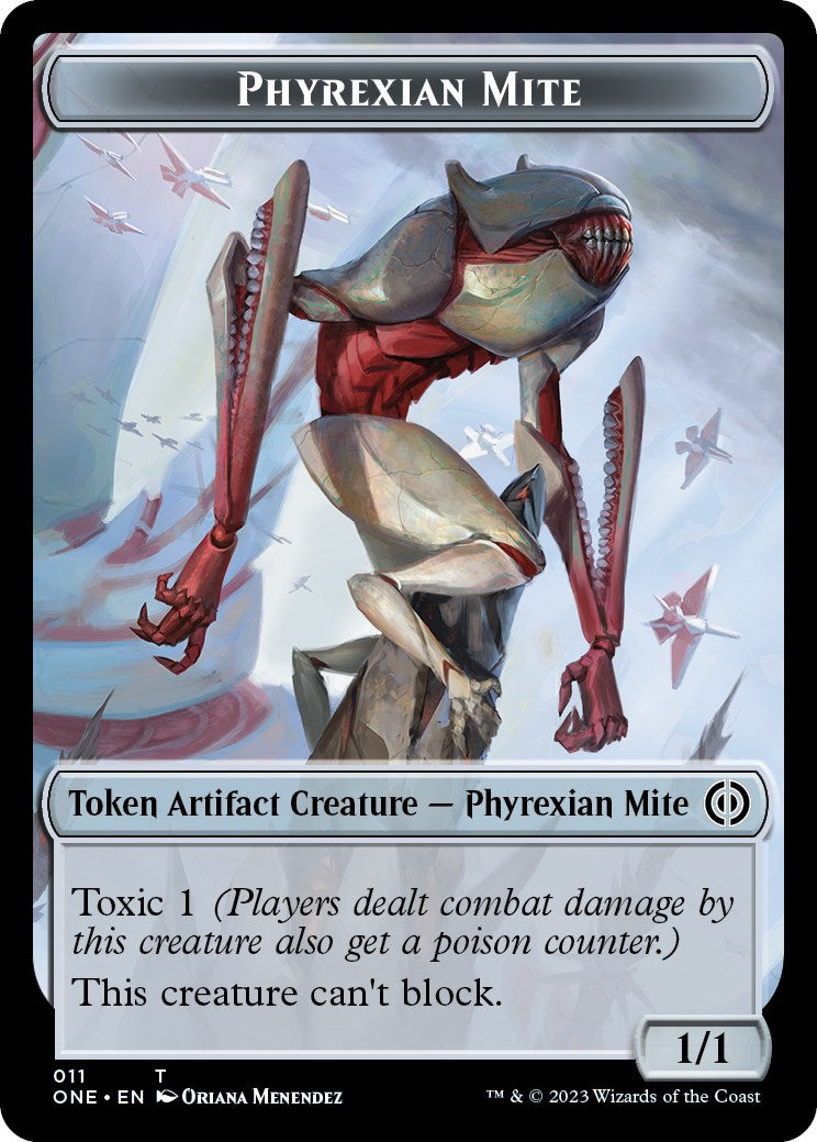 Phyrexian Mite // Phyrexian Insect Double-Sided Token [Phyrexia: All Will Be One Commander Tokens] | Good Games Morley