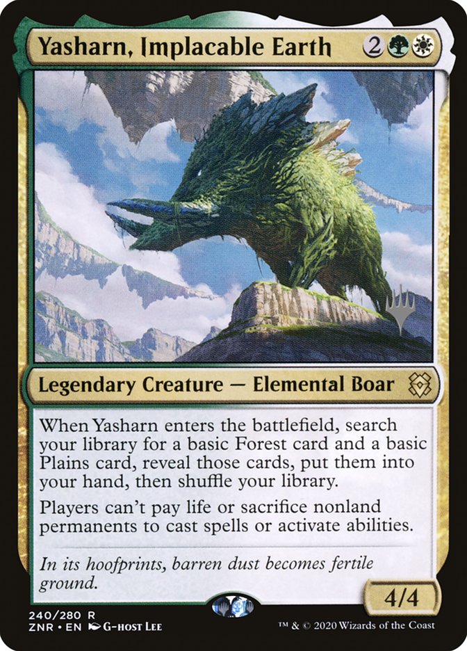 Yasharn, Implacable Earth (Promo Pack) [Zendikar Rising Promos] | Good Games Morley