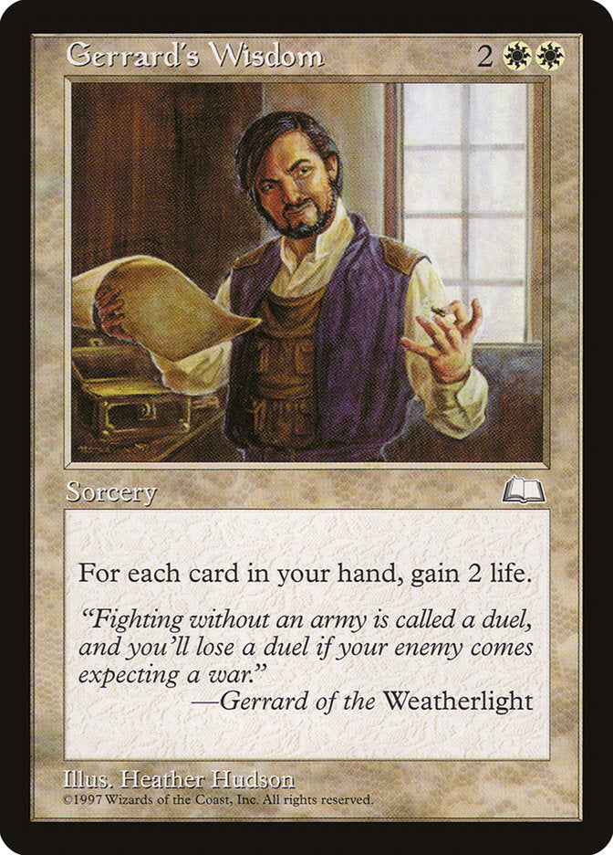 Gerrard's Wisdom [Weatherlight] | Good Games Morley