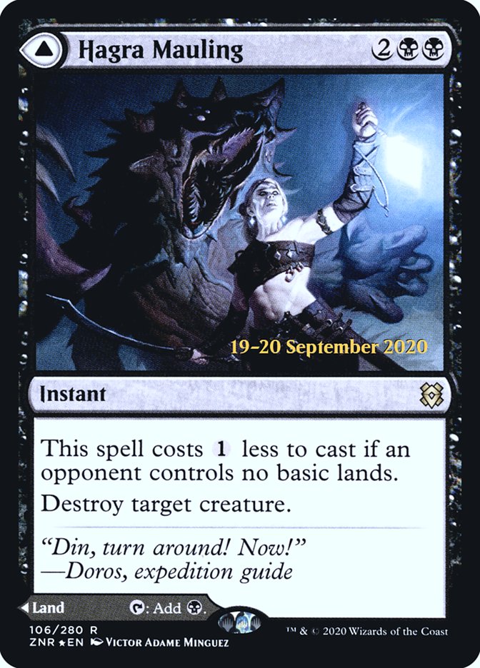 Hagra Mauling // Hagra Broodpit [Zendikar Rising Prerelease Promos] | Good Games Morley