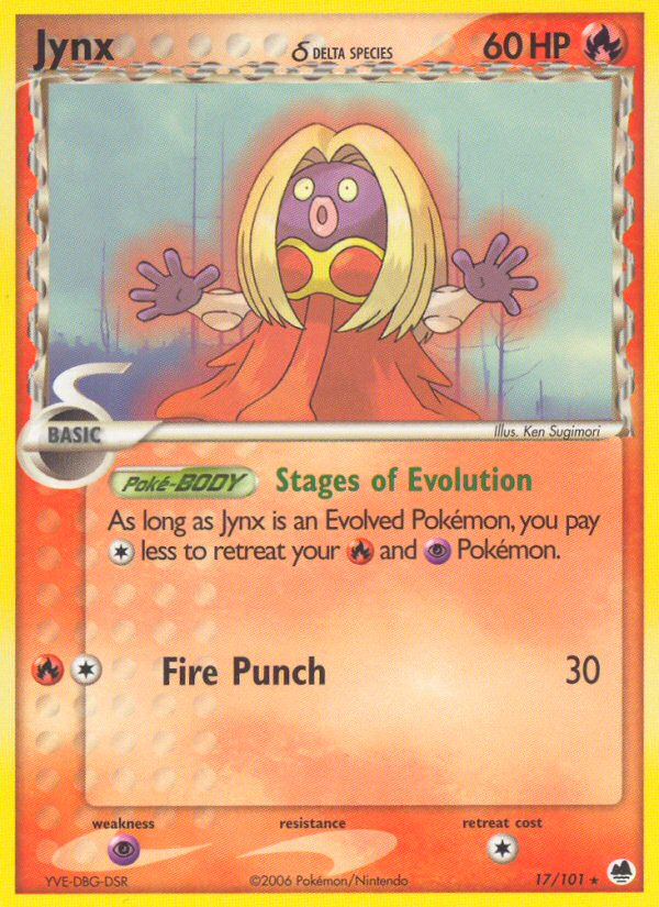 Jynx (17/101) (Delta Species) [EX: Dragon Frontiers] | Good Games Morley
