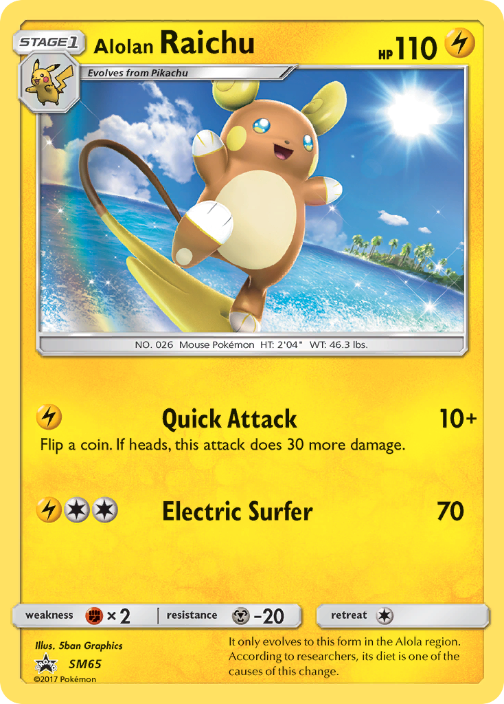 Alolan Raichu (SM65) [Sun & Moon: Black Star Promos] | Good Games Morley