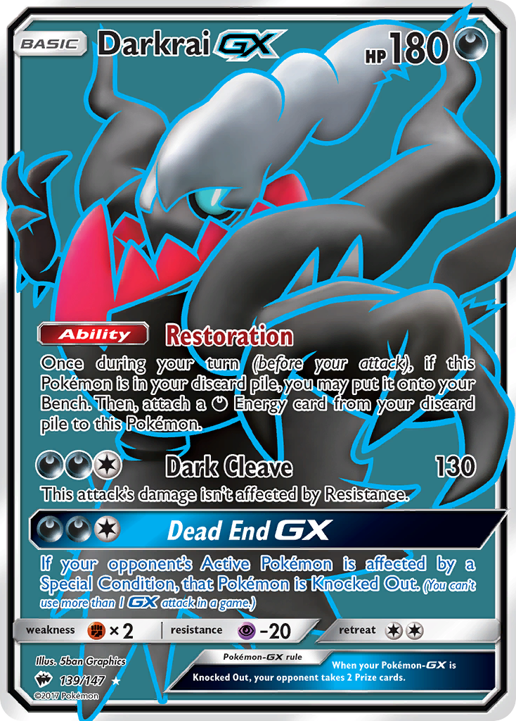 Darkrai GX (139/147) [Sun & Moon: Burning Shadows] | Good Games Morley