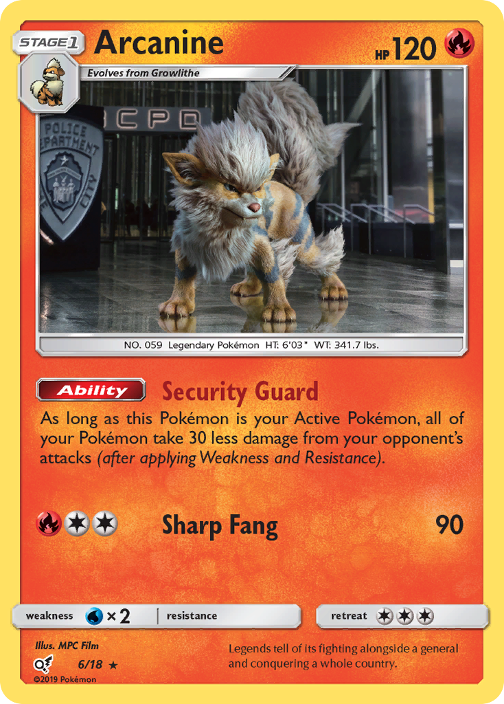 Arcanine (6/18) [Sun & Moon: Detective Pikachu] | Good Games Morley