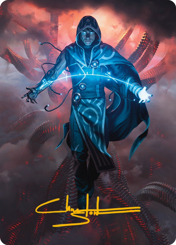 Jace, the Perfected Mind Art Card (Gold-Stamped Signature) [Phyrexia: All Will Be One Art Series] | Good Games Morley