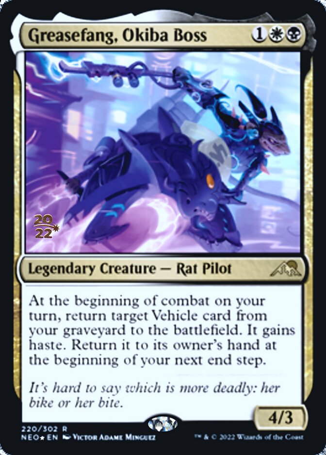 Greasefang, Okiba Boss [Kamigawa: Neon Dynasty Prerelease Promos] | Good Games Morley