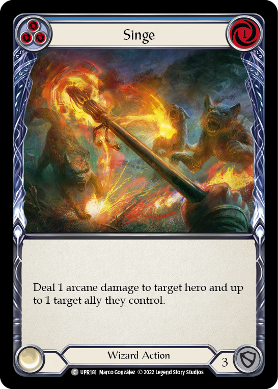 Singe (Blue) [UPR181] (Uprising)  Rainbow Foil | Good Games Morley