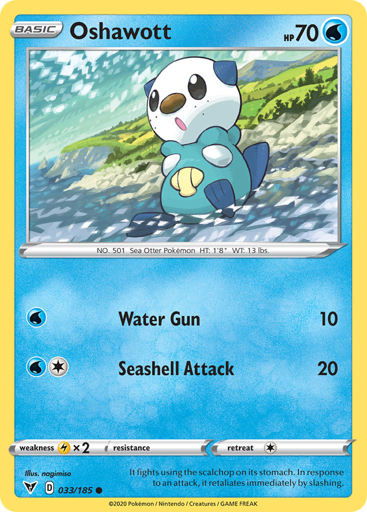 Oshawott (033/185) [Sword & Shield: Vivid Voltage] | Good Games Morley