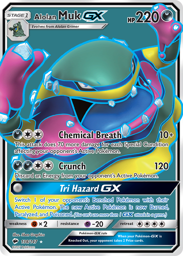 Alolan Muk GX (138/147) [Sun & Moon: Burning Shadows] | Good Games Morley