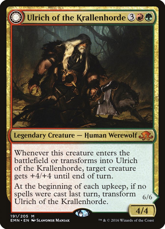 Ulrich of the Krallenhorde // Ulrich, Uncontested Alpha [Eldritch Moon] | Good Games Morley