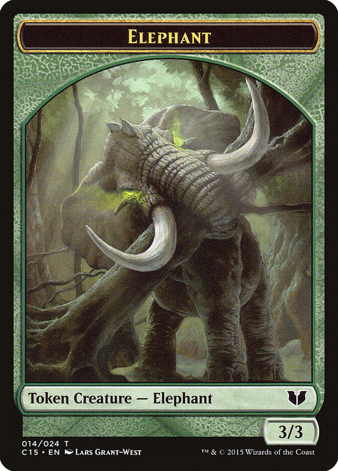 Elephant // Saproling Double-Sided Token [Commander 2015 Tokens] | Good Games Morley
