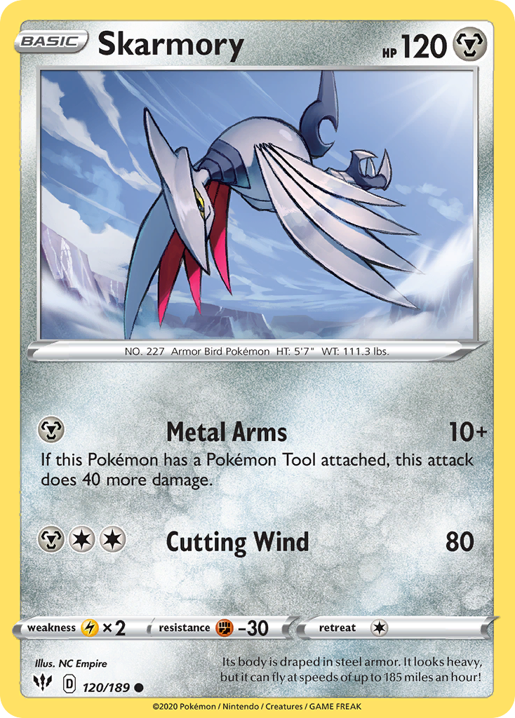 Skarmory (120/189) [Sword & Shield: Darkness Ablaze] | Good Games Morley