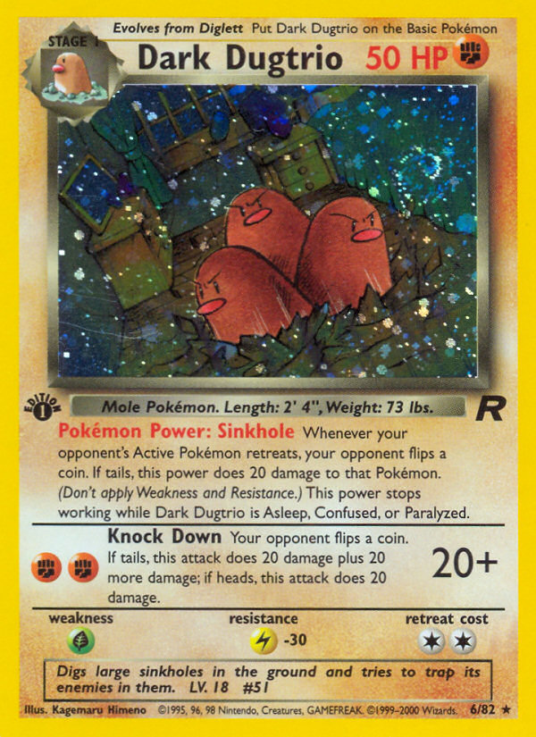 Dark Dugtrio (6/82) [Team Rocket 1st Edition] | Good Games Morley