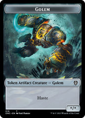 The Monarch // Golem Double-Sided Token [Phyrexia: All Will Be One Commander Tokens] | Good Games Morley