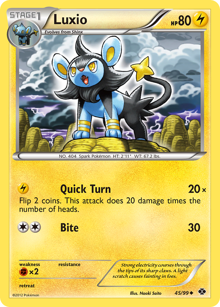 Luxio (45/99) [Black & White: Next Destinies] | Good Games Morley