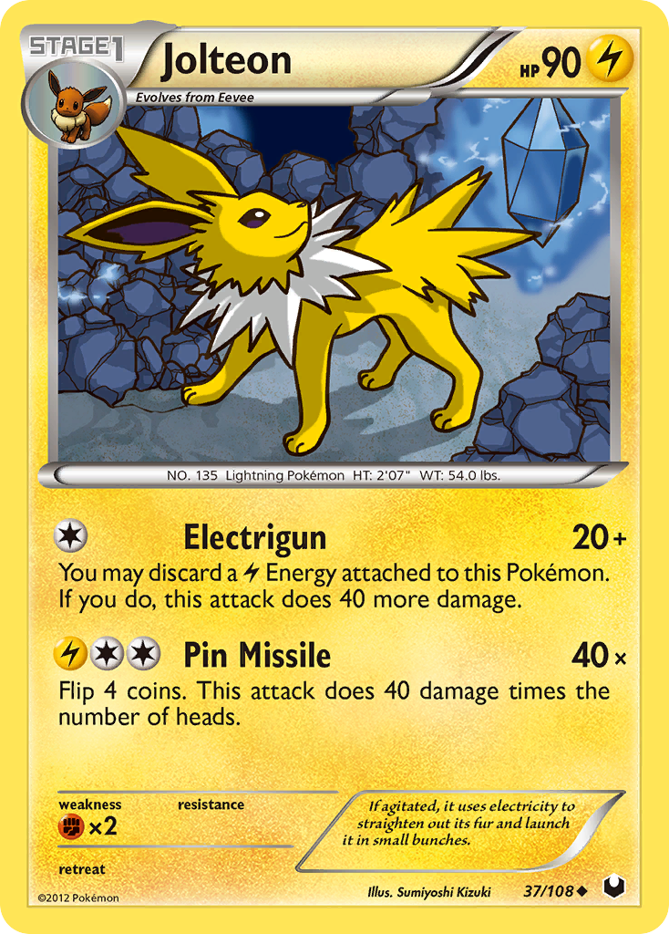 Jolteon (37/108) [Black & White: Dark Explorers] | Good Games Morley