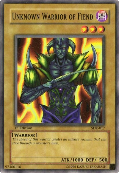 Unknown Warrior of Fiend [SDK-017] Common | Good Games Morley