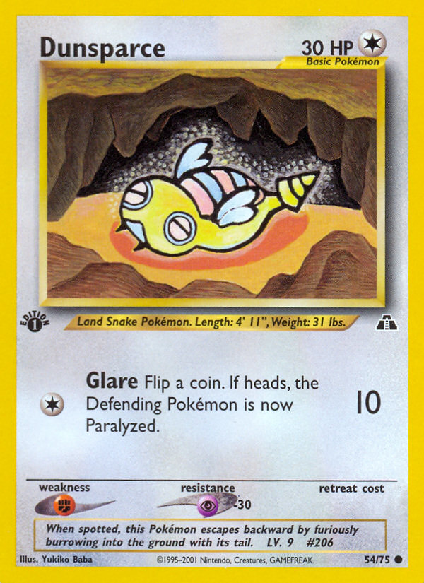 Dunsparce (54/75) [Neo Discovery 1st Edition] | Good Games Morley