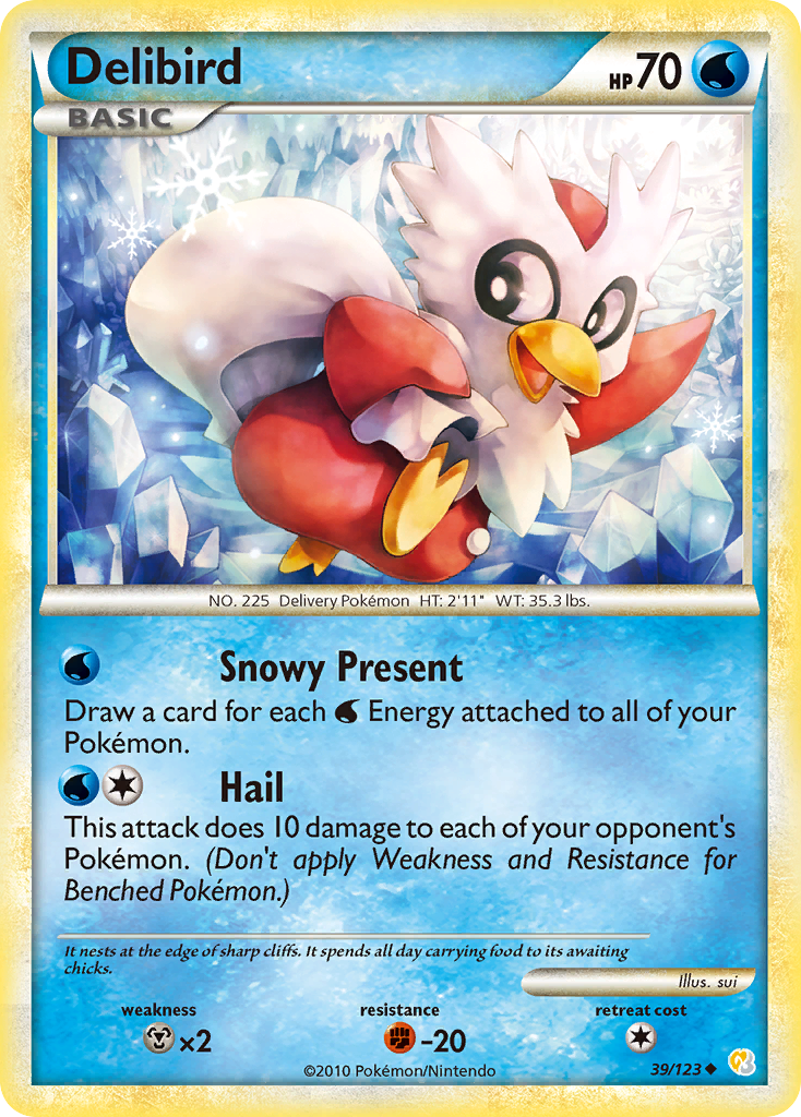 Delibird (39/123) [HeartGold & SoulSilver: Base Set] | Good Games Morley