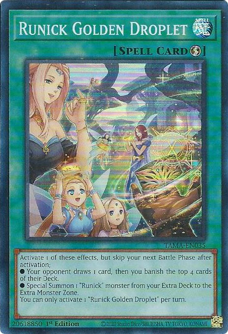 Runick Golden Droplet [TAMA-EN035] Super Rare | Good Games Morley