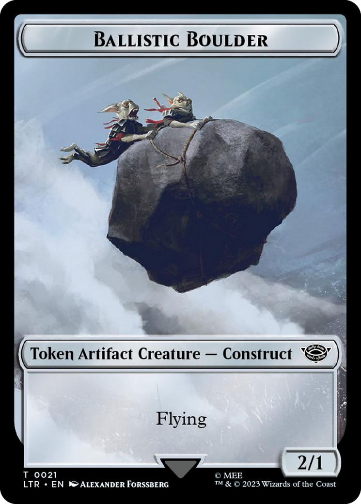Ballistic Boulder // Food (0023) Double-Sided Token (Surge Foil) [The Lord of the Rings: Tales of Middle-Earth Tokens] | Good Games Morley