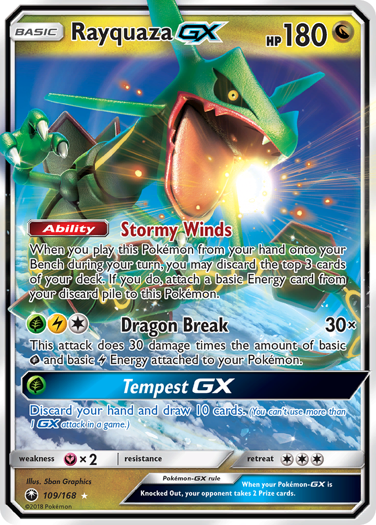 Rayquaza GX (109/168) [Sun & Moon: Celestial Storm] | Good Games Morley