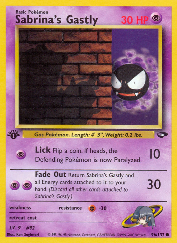 Sabrina's Gastly (96/132) [Gym Challenge 1st Edition] | Good Games Morley