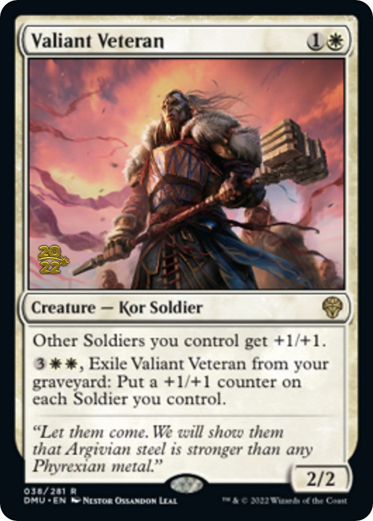Valiant Veteran [Dominaria United Prerelease Promos] | Good Games Morley