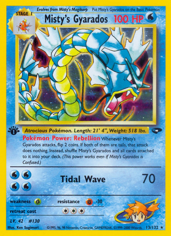 Misty's Gyarados (13/132) [Gym Challenge 1st Edition] | Good Games Morley