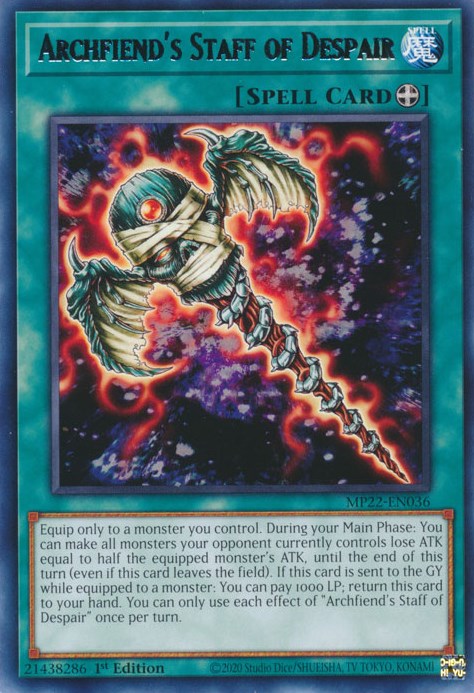 Archfiends Staff of Despair [MP22-EN036] Rare | Good Games Morley