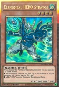 Elemental HERO Stratos (Alternate Art) [MAGO-EN004] Gold Rare | Good Games Morley