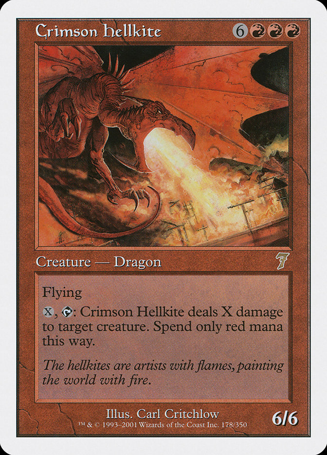 Crimson Hellkite [Seventh Edition] | Good Games Morley